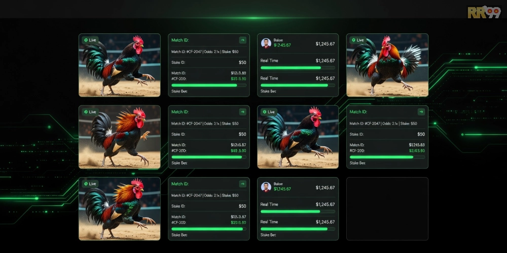 Giao diện trang chủ SV388 với các trận đá gà trực tiếp hấp dẫn